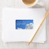 青空の白い雲住所 シール (インサイチュ)