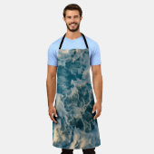 青空の白い雲 エプロン (着用した状態)