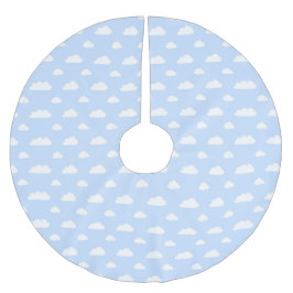 青空の白い雲-クリスマスツリーのスカート ブラッシュドポリエステルツリースカート