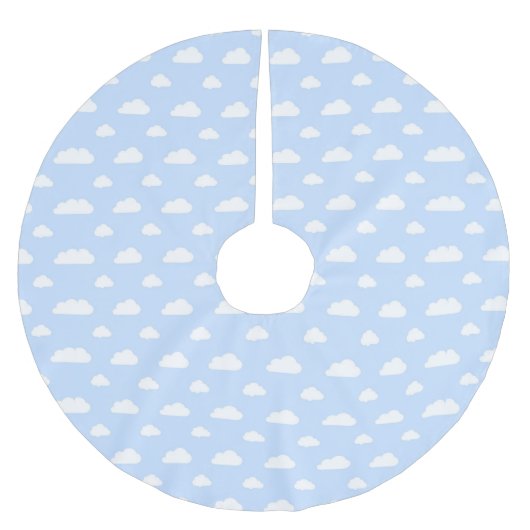 青空の白い雲-クリスマスツリーのスカート ブラッシュドポリエステルツリースカート (正面)