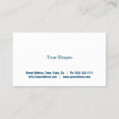 青空の白い鳩キリスト教の牧師 名刺 (裏面)