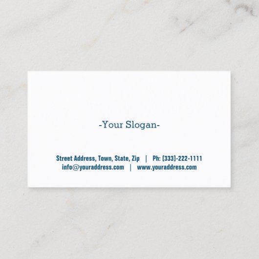 青空の白い鳩キリスト教の牧師 名刺 (裏面)