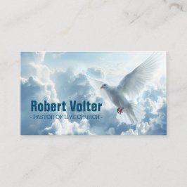 青空の白い鳩キリスト教の牧師 名刺