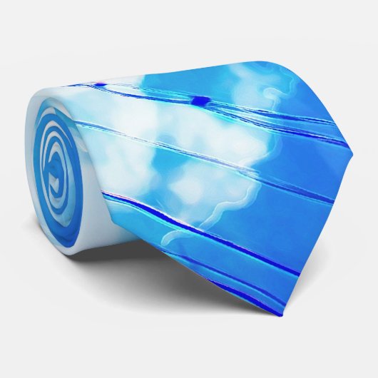 青空の白の雲 ネクタイ (ロール)