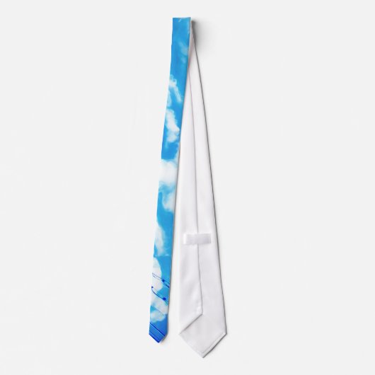 青空の白の雲 ネクタイ (裏面)