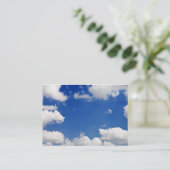 青空の白は天国のテンプレートを曇らせます 名刺 (スタンド正面)