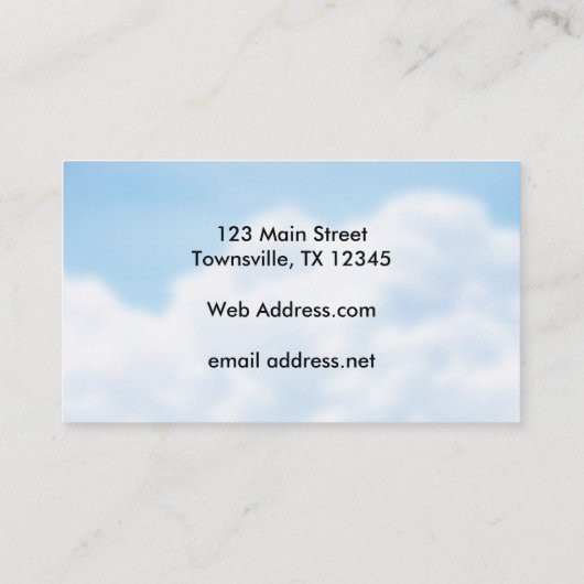 青空の白は背景を曇らせます 名刺 (裏面)
