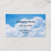 青空の白は背景を曇らせます 名刺 (正面)