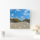 青空の砂丘 – スクエア壁時計 (ホーム)