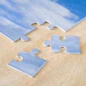 青空の背景にクリスチャンの十字架 ジグソーパズル (側面)