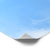 青空の背景に白い雲 ポスター (角)