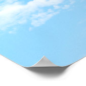 青空の背景に白い雲 ポスター (角)