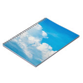 青空の背景の雲（白） ノートブック (左側)