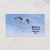 青空の背景を飛ばしている鳥 名刺 (裏面)