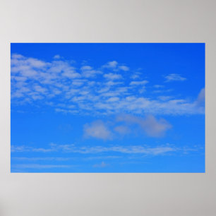 青空の背景。 ポスター