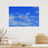 青空の背景。 ポスター (キッチン)