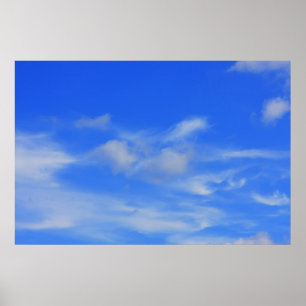 青空の背景。 ポスター