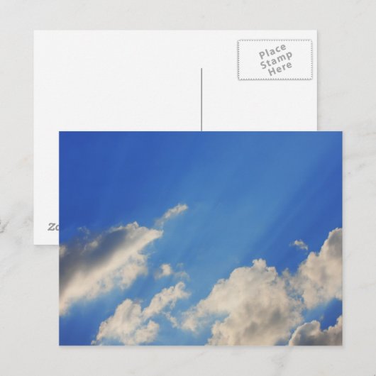 青空の背景。 ポストカード (正面/裏面)