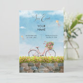 青空の自転車風景 招待状 (スタンド正面)