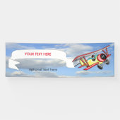 青空の複葉機の牽引の旗は2.5 x 8つを曇らせます 横断幕 (横)