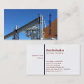 青空の金属フレームの建築業者の名刺WH-M 名刺 (正面/裏面)