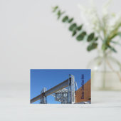 青空の金属フレームの建築業者の名刺WH-M 名刺 (スタンド正面)