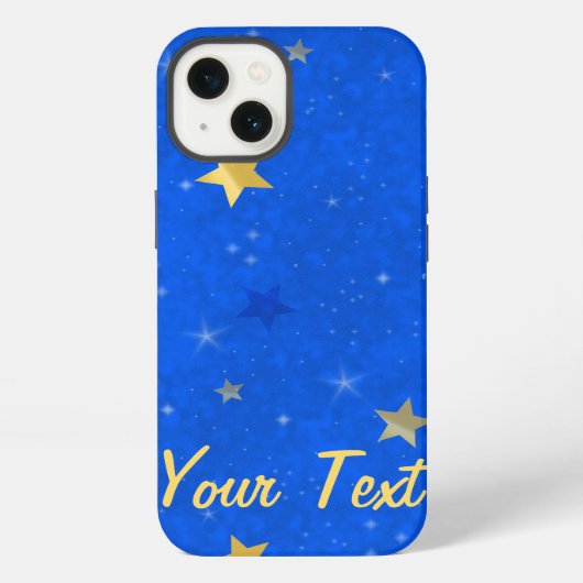 青空の金色の星 iPhoneケース (裏面)