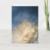 青空の雲とのジョン・ウェスレーの生活の引用文 カード (裏面)