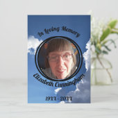 青空の雲と太陽の光 写真 メモリアル プログラム 招待状 (スタンド正面)