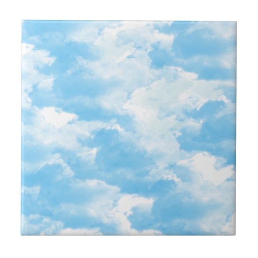 青空の雲 タイル (正面)