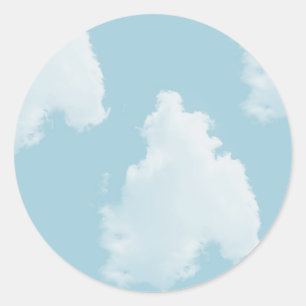青空の雲 ラウンドシール