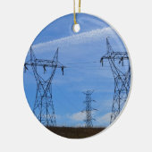 青空の電力線 セラミックオーナメント (左)