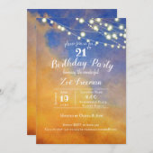 青空の黄金雲 | 21歳の誕生日 招待状 (正面/裏面)