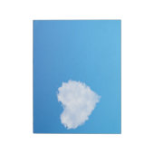青空の3Dソフトハートクラウド ノートパッド (回転)