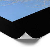 青空を背景にした裸のポプラ ポスター (角)