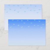 青空を飛ぶ鳥 白地 ノートカード (正面/裏面)