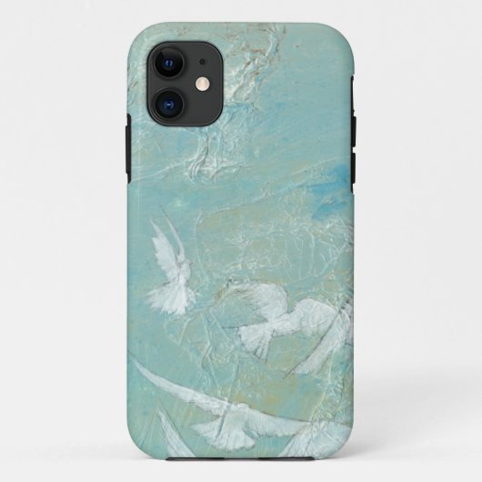 青空を飛んでいる白い鳥 Case-Mate iPhoneケース (裏面)