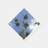 青空クールとヤシの木 スタンダードカクテルナプキン (角)