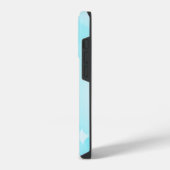 青空グラデーションと春の枝の花咲くデザイン iPhoneケース (左側面)