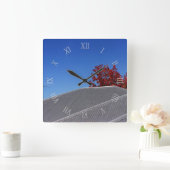 青空スズ屋根壁時計 スクエア壁時計 (ホーム)