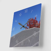 青空スズ屋根壁時計 スクエア壁時計 (傾斜)