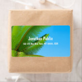 青空パームズエレガント手書きテンプレート モダン ラベル (インサイチュ)