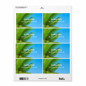 青空パームズエレガント手書きテンプレート モダン ラベル (フルシート)