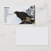 青空ビジネス空に対する赤によって後につかれるタカ 名刺 (正面/裏面)