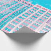 青空下の白青建物 ラッピングペーパー (角)