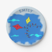 青空名の凧 ペーパープレート (正面)