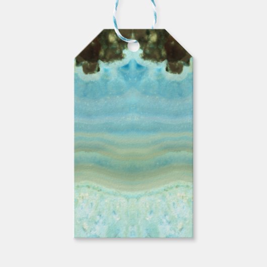 青空白のクールモダン党お願い ギフトタグ (正面)