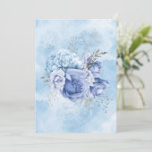 青空白の淡い色の水色花発表会 案内状 (スタンド正面)