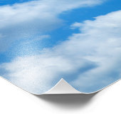 青空白雲天空の背景 フォトプリント            (角)