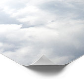 青空白雲天空の背景 ポスター (角)